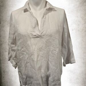 Tahari Elegant Cream Blouse Size Large
